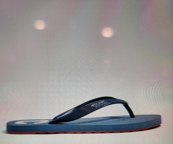 COACH Zak Varsity Flip Flop in Denim Blue/ Red - Picture 4 of 8